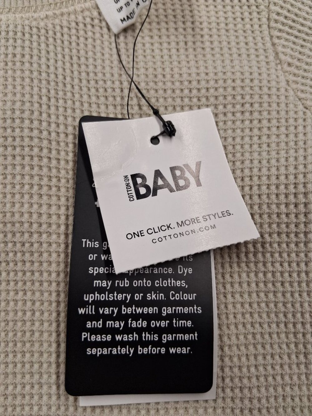 Boys shirt, Cotton on Baby, 3/6 months, tan, new with tags - Picture 2 of 7